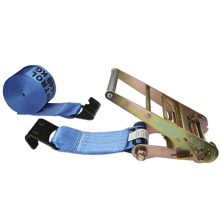 Us Cargo Control 4" x 50' Blue Ratchet Strap w/ Flat Hooks 8550FH-BLU